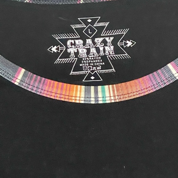 CRAZY TRAIN Western/Boho Top - Picture 3 of 7